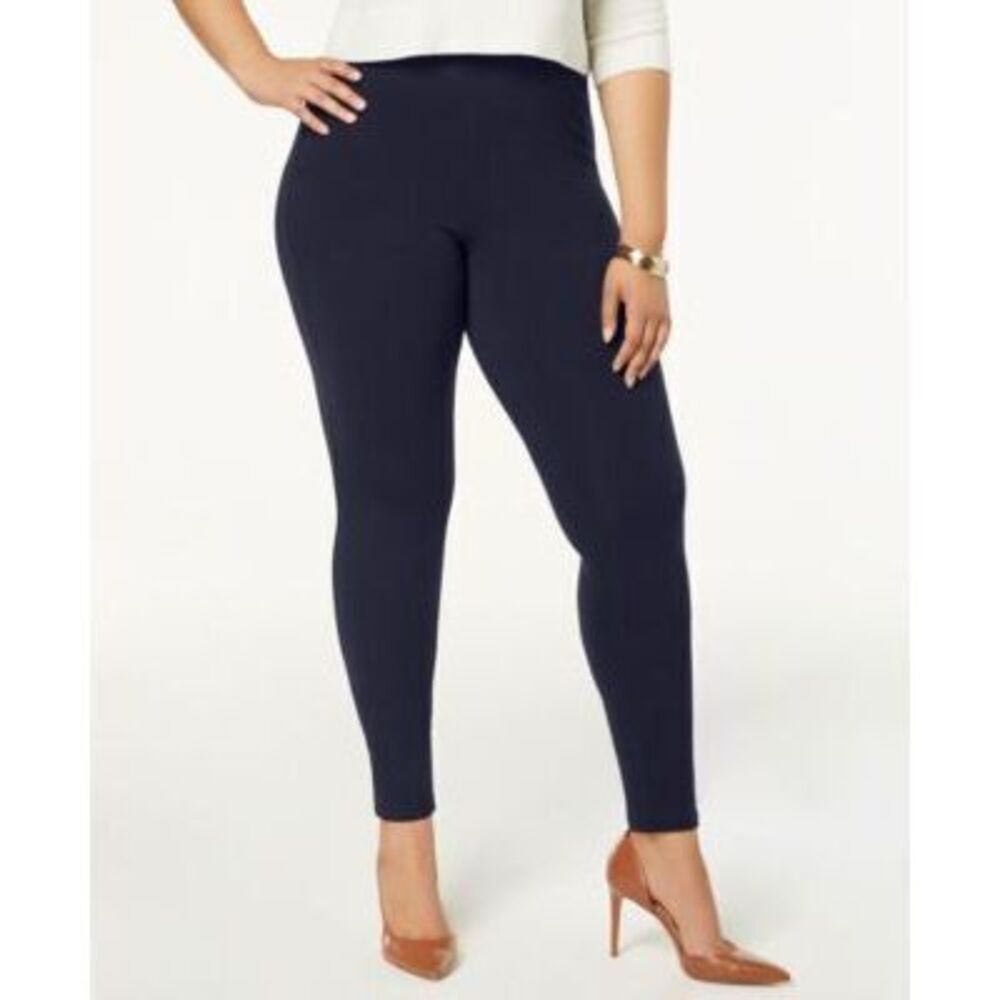Hue Women's Navy Plus Size Cotton Leggings 1X